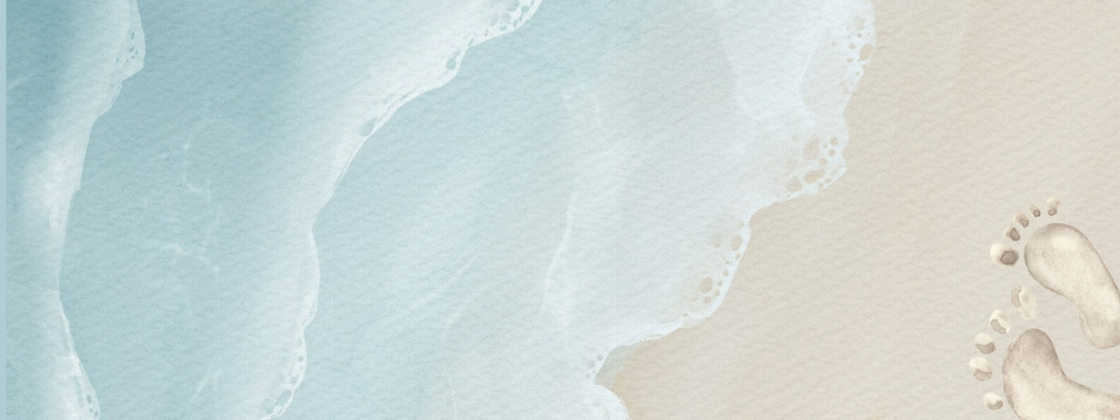 Kreative Spuren im Sand